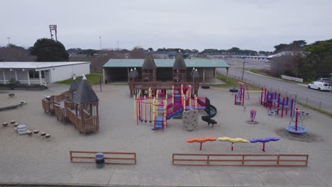 empty colorful childrens playground with no people