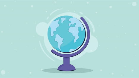 world earth map supply animation