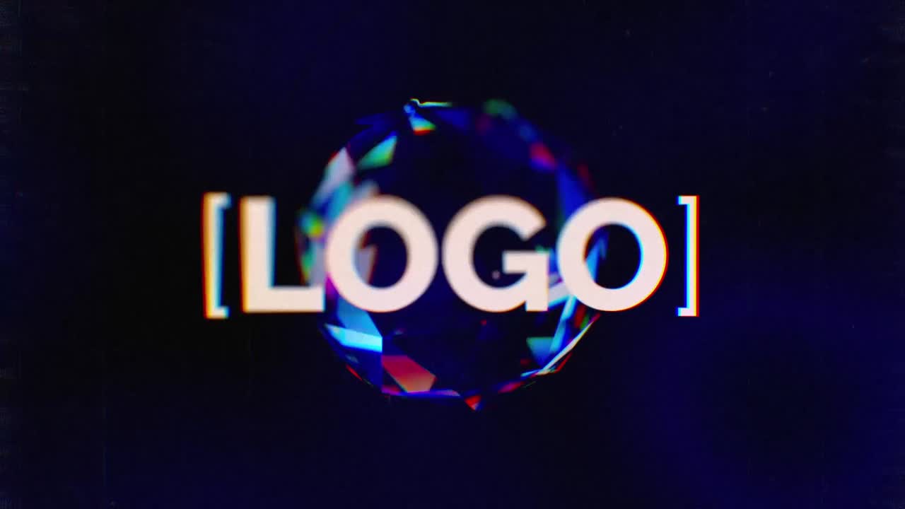 Lux Dispersion Logo er en skabelon, der inkorporerer elementer med kromatiske aberrationer og flydende afsløringer.