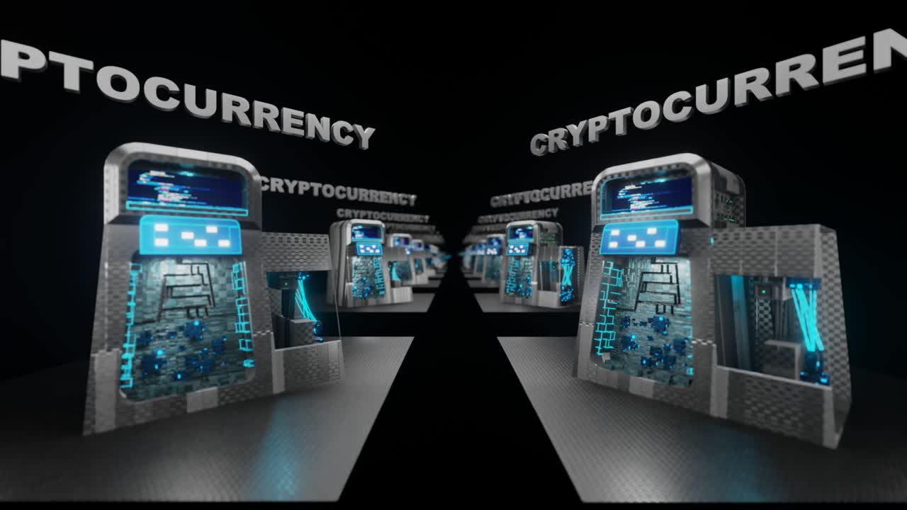 3d render illustration Data center and internet. Server rooms