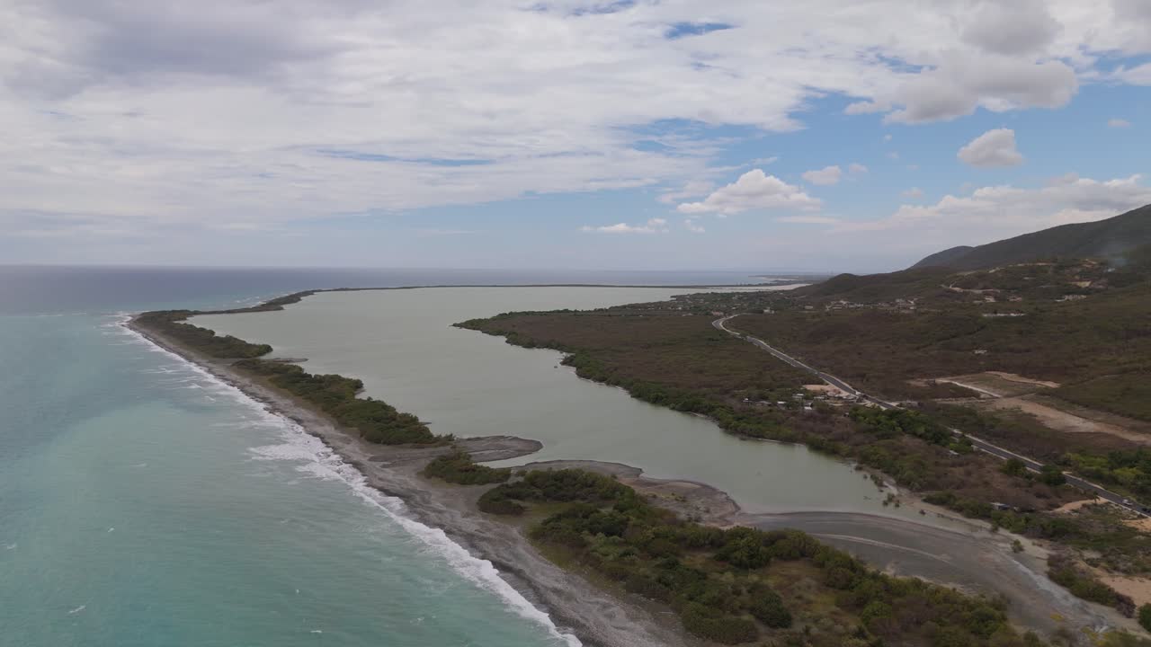 Great Pond Of Yallahs and Caribbean Sea