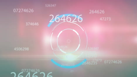 animation of digital data processing over scope scanning