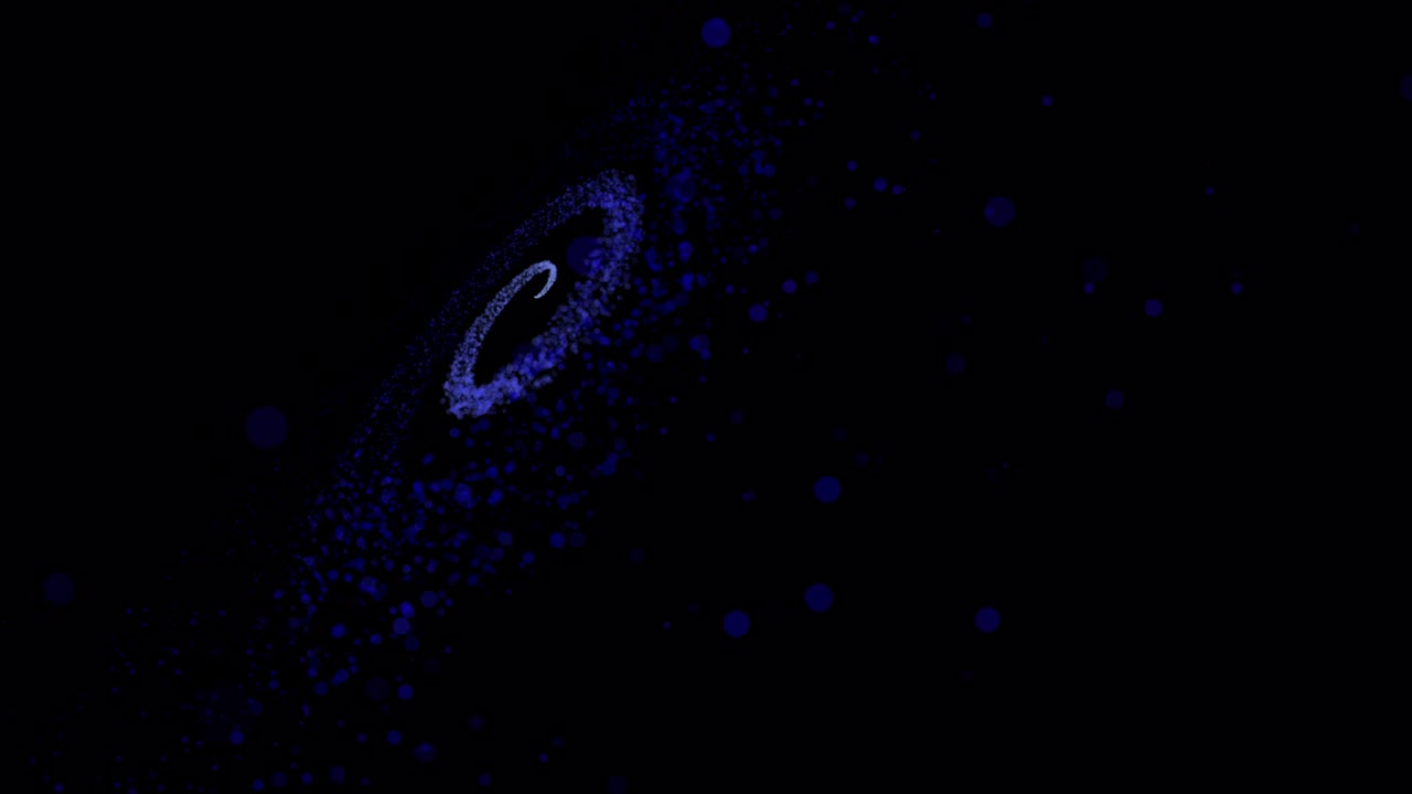 Flying Through Moving Particles, Spiral Galaxy, Abstract Background