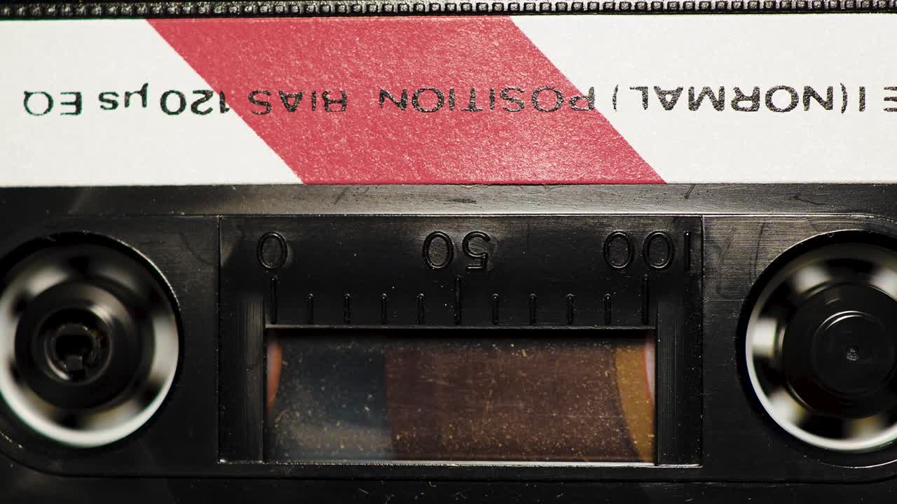 클로즈업 콤팩트 카세트 테이프 데크 플레이