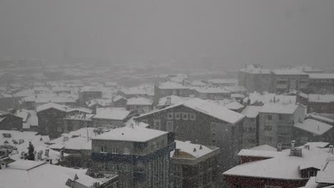 top view of snow cityscape in istanbul at night