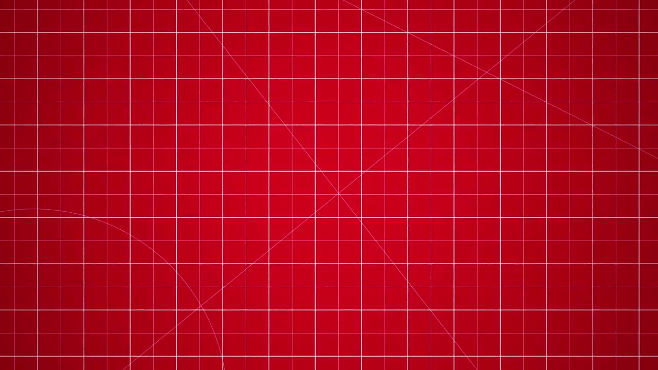 Dynamic Red Grid Pattern with Animated White Lines and Arcs