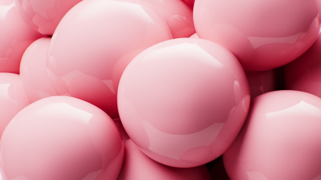 Pink soft balls background, 3d rendering