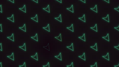 Green-neon-triangles-pattern-in-retro-style