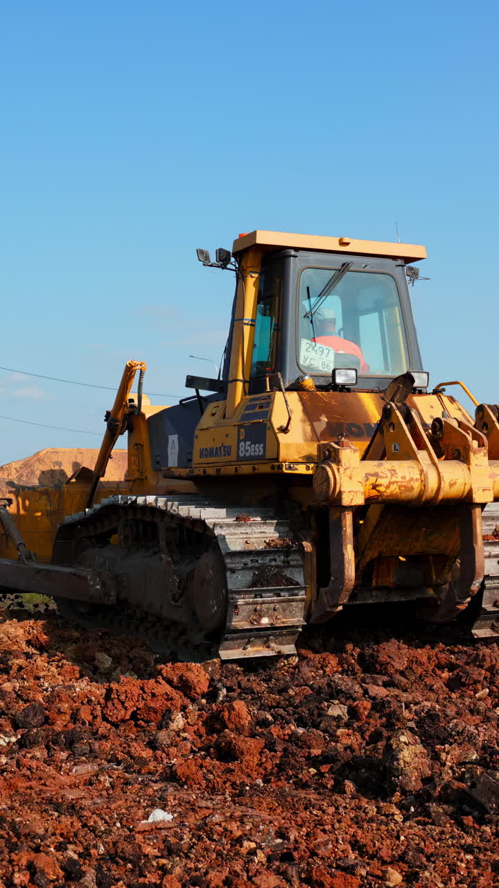 Komatsu 85ESS Bulldozer on Construction Site