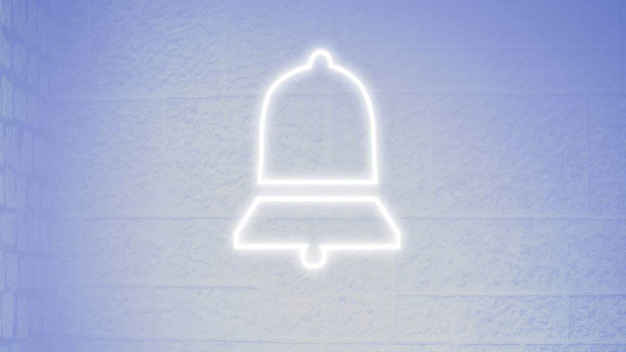 벽돌 벽 4k에 네온 표지판을 내려 놓습니다.