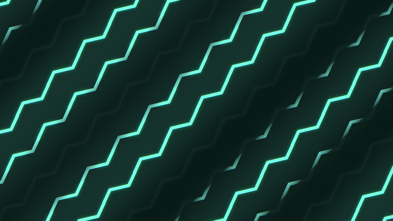 Blue geometric zigzag pattern with neon color