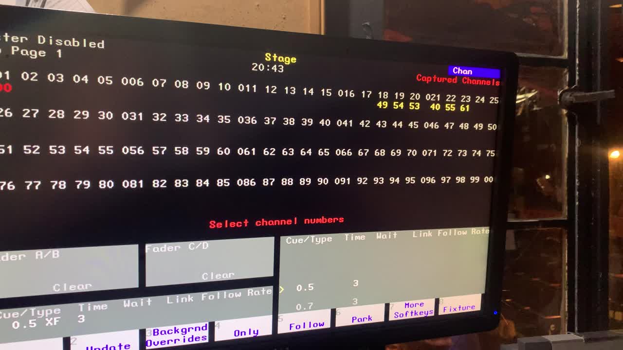 Technical director computer at entertainment show