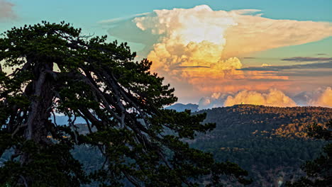 Timelapse-of-cumulus-clouds-forming-over-Mount-Olympos-in-Cypress