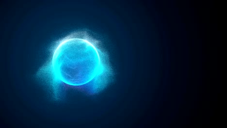 global earth rotating animation future technology with line effect motion business concept