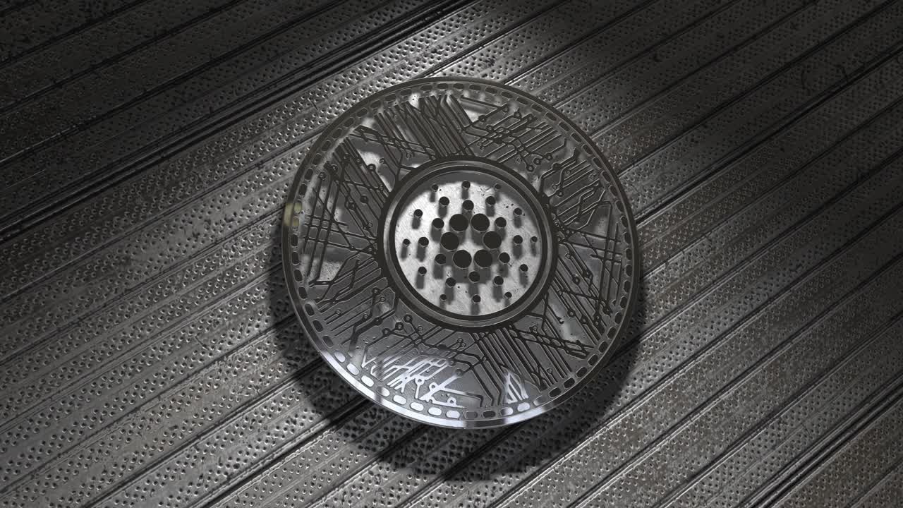 кардано монета (ada) блокчейн криптовалюта 3d рендеринг