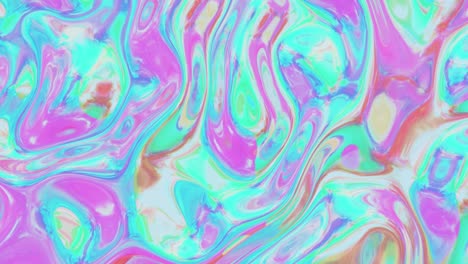 textura de tela ondulada 3d animada. fondo holográfico líquido. superficie ondulada lisa de tela de seda con ondulaciones y pliegues de tela. renderización 3d 4k, animación 3d de bucle sin costuras