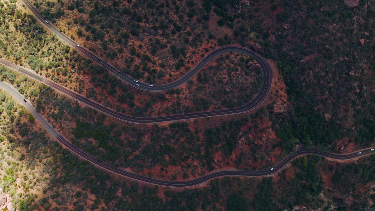 Scenic Mountain Road with Winding Curves