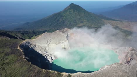 aerial view of mount bromo in beautiful sunrise, java, indonesia