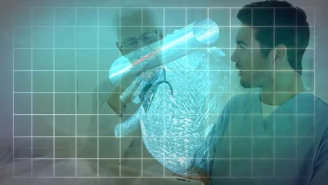 animación del corazón digital en diversos médicos