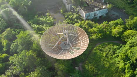 orbiting drone footage of the tracking station in chaguaramas