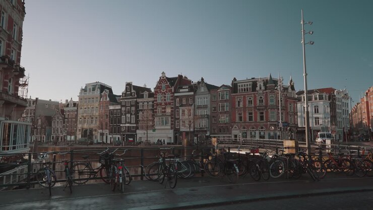 Amsterdam Canal with Bicycles