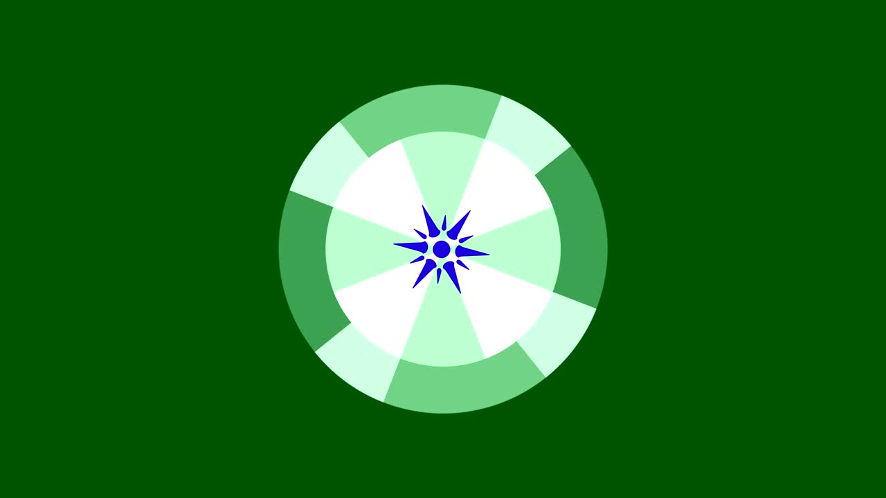 dibujos gráficos que giran en el centro cambiando de color.