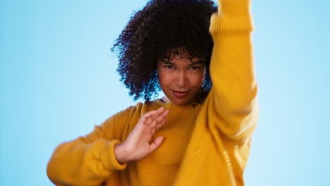 happy black woman, dancing