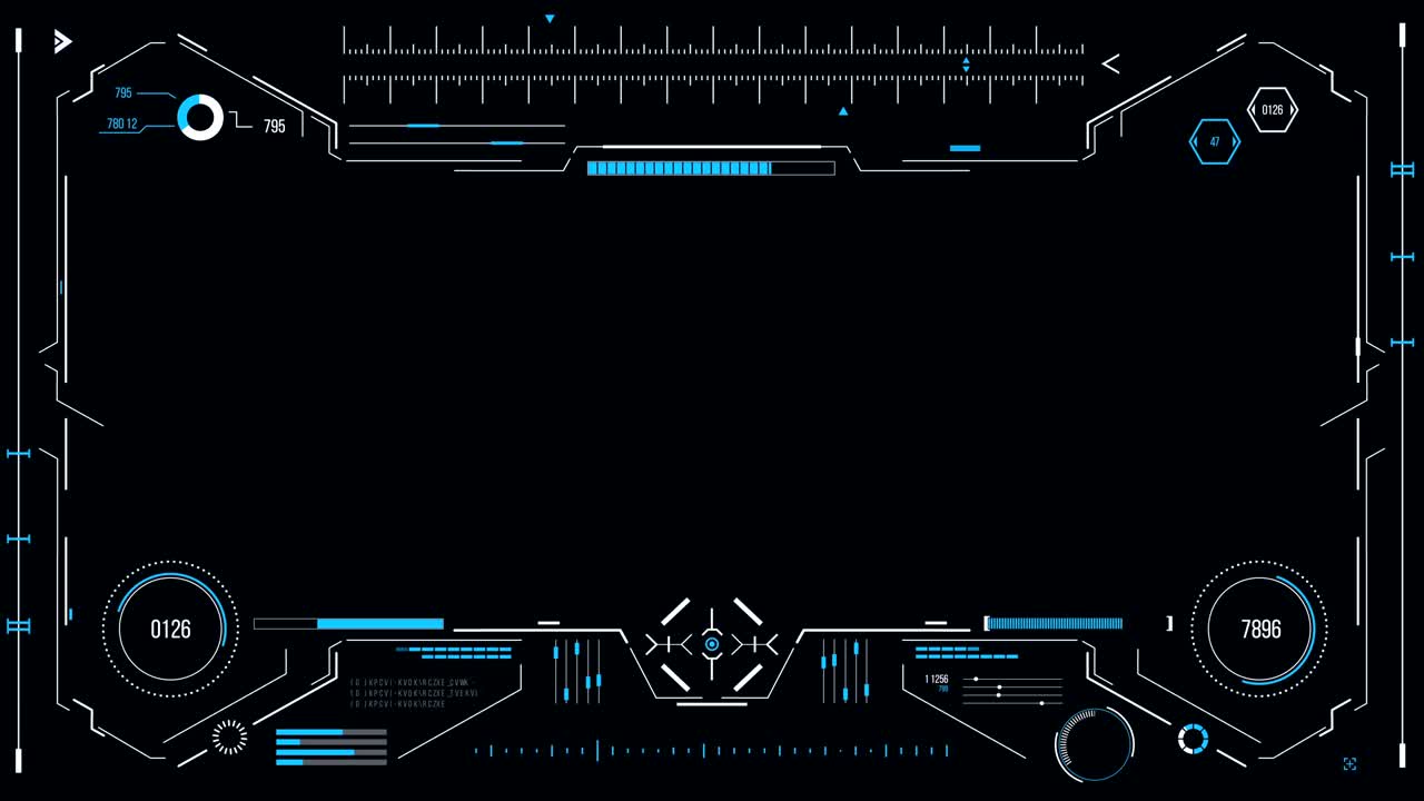 hud와 인포그래픽 요소를 가진 미래의 사용자 인터페이스