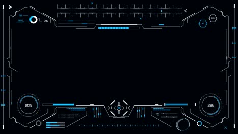 futuristic user interface with hud and infographic elements.