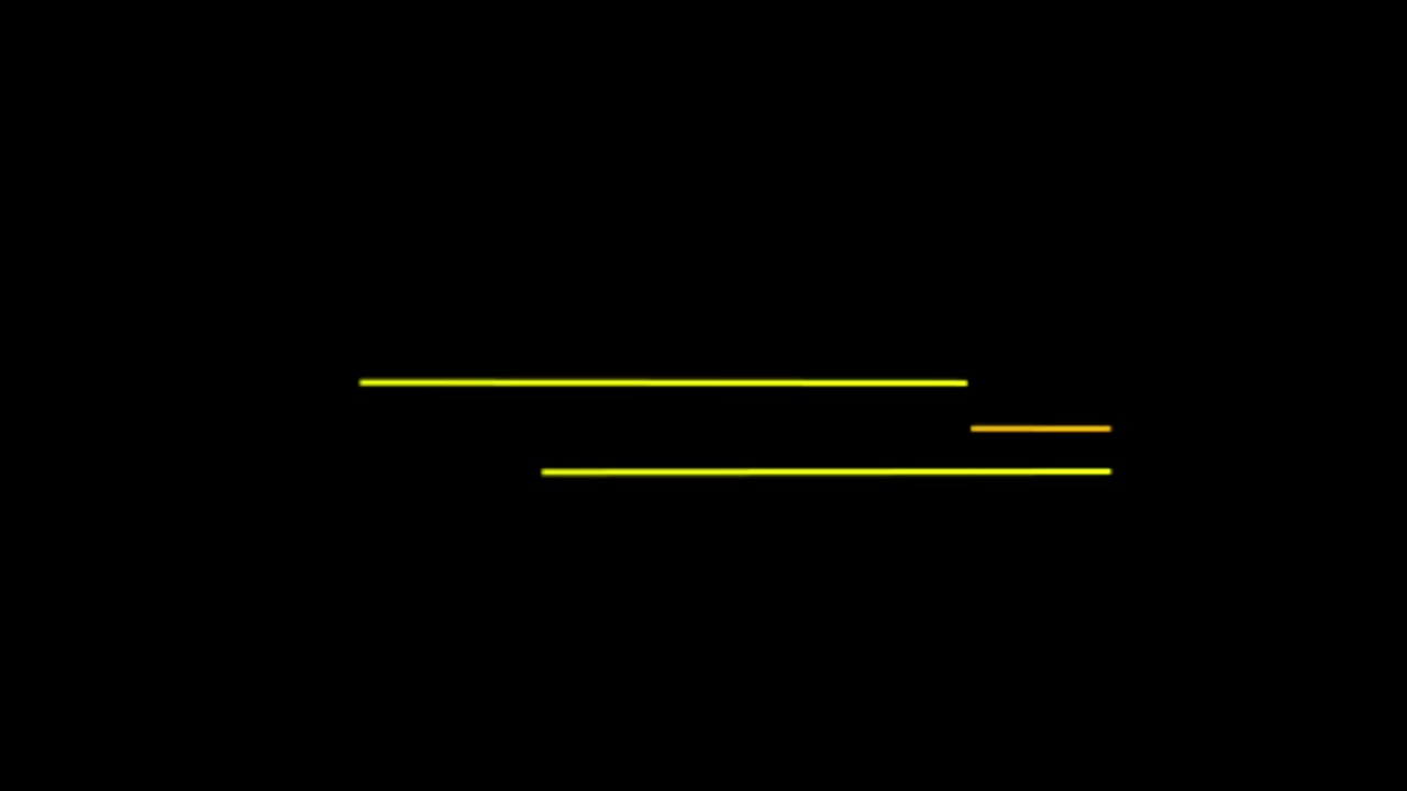 Animación de forma geométrica amarilla flotando aislada sobre fondo negro