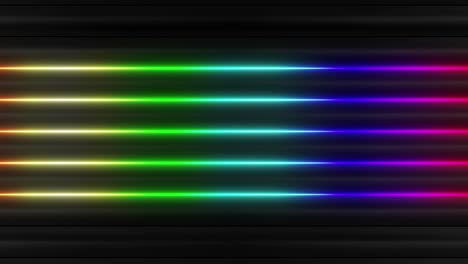 neon rainbow lines on dark background