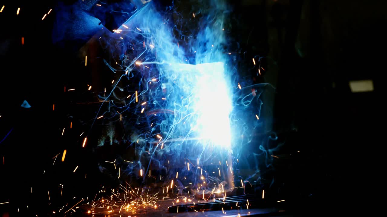 Welder at work