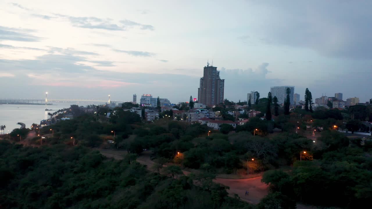 모잠비크, 스카이라인 마푸토 드론 영상 4k