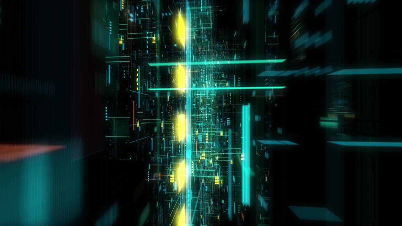 Seamless loop global connection business cloud computing service, big data visualization. Blockchain.