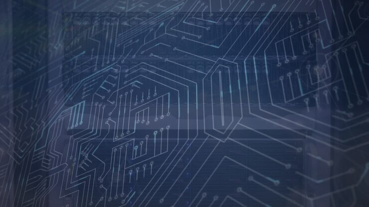 Animation of network of connections over server room