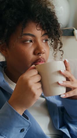 woman relaxing with a drink