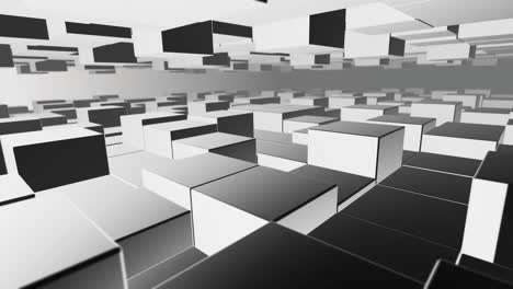 animación de cubos de cromo con bucle sin costuras