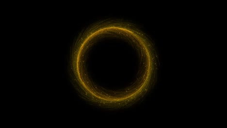 golden circular sparkle effect