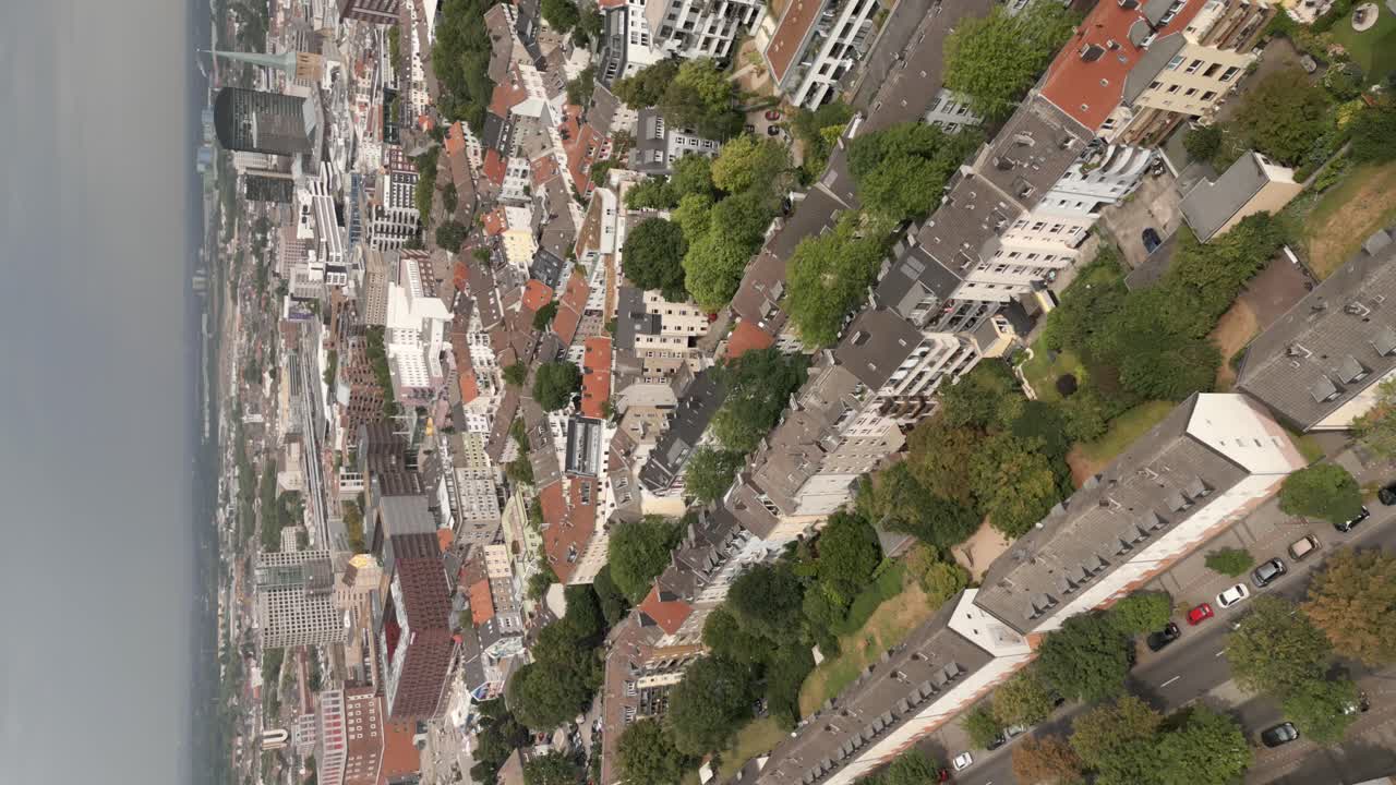 독일 노르트라인베스트팔렌 도르트문트 시의 수직 드론 샷