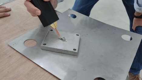 laser welding machine with a hand gun