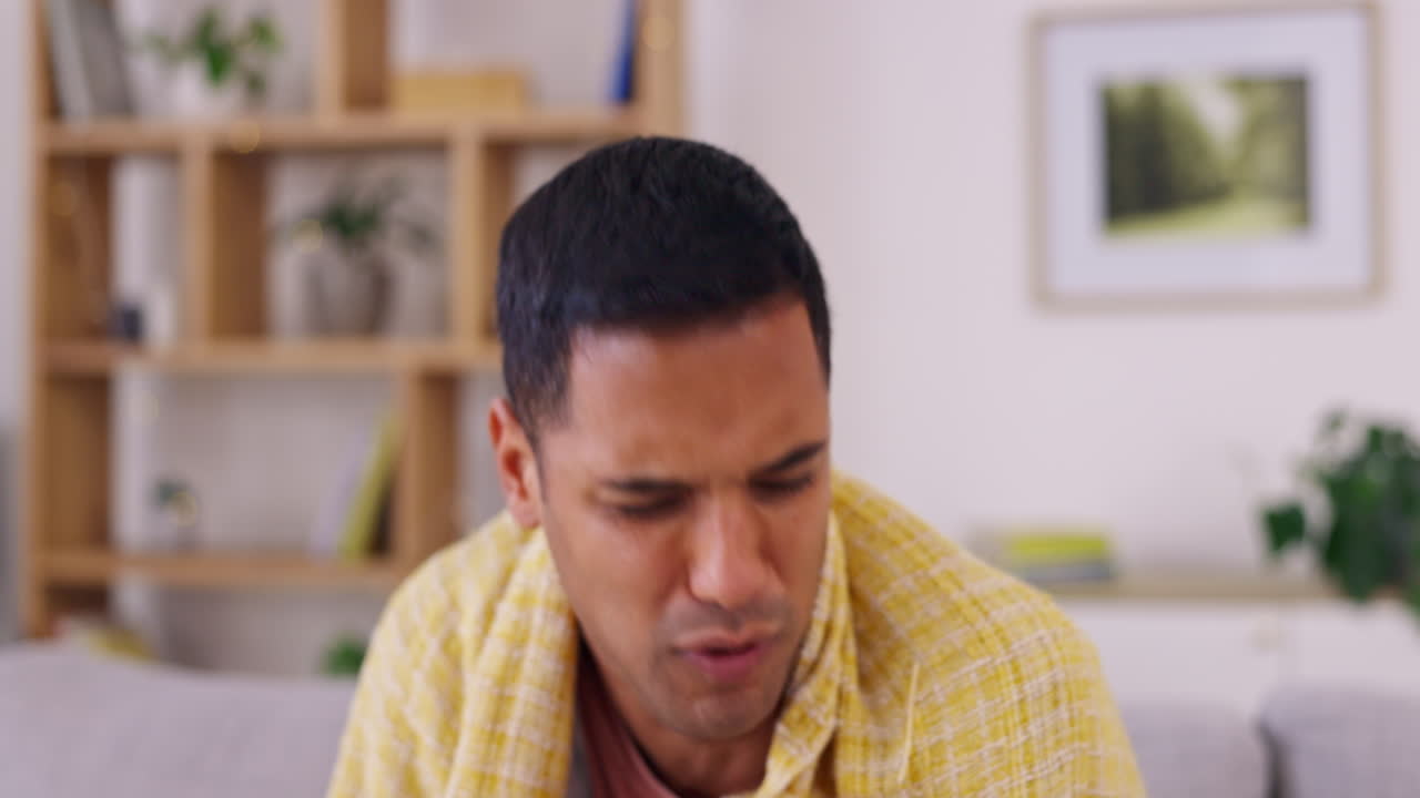 기침, 아프고 집에 아픈 사람