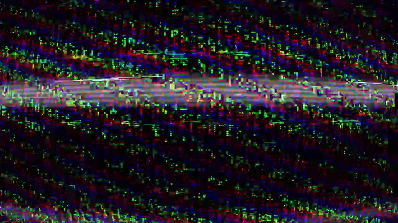 Abstract Digital Glitch Effect with Colorful Flickering Pixels