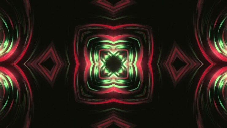 Fundo de Caleidoscópio de Luz Neon - Loop Contínuo