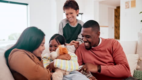 happy, tickling and children with parents