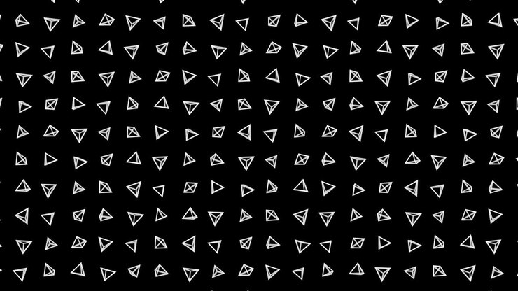 Geometric pyramid pattern. Pyramid dancing. Business symbol loop animation. Business network design.