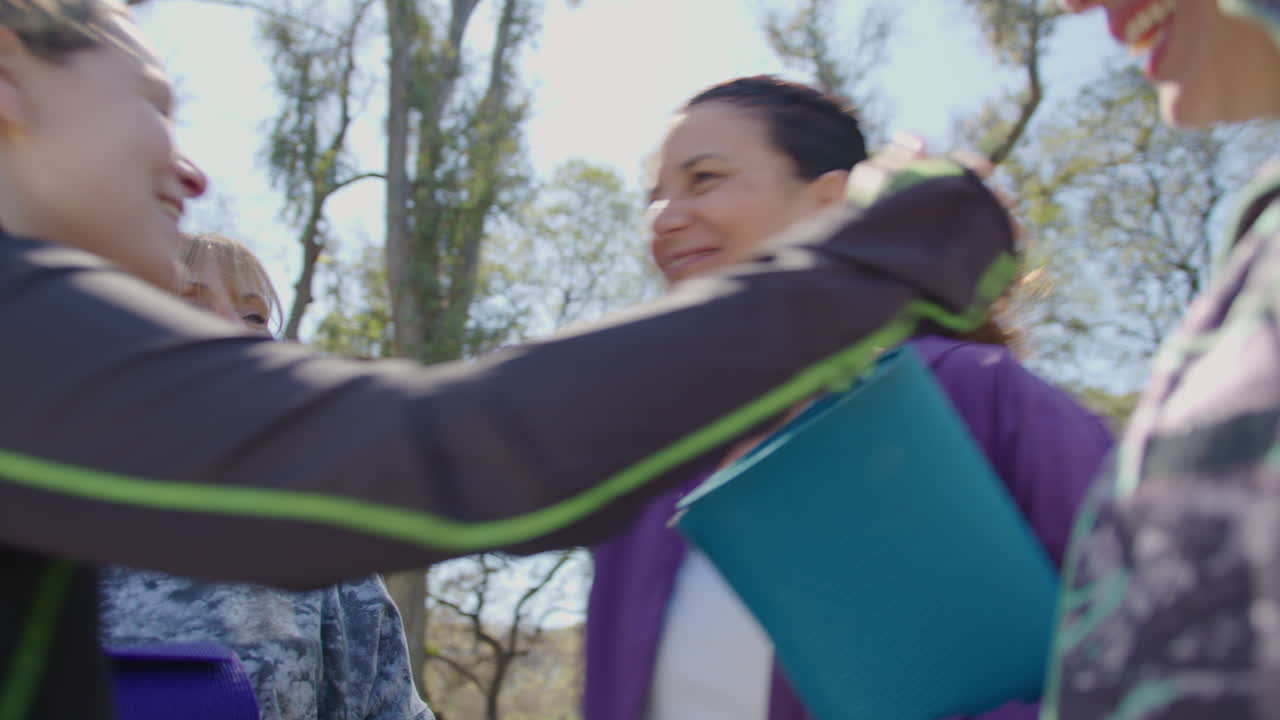 Women friends enjoying outdoor fitness activity
