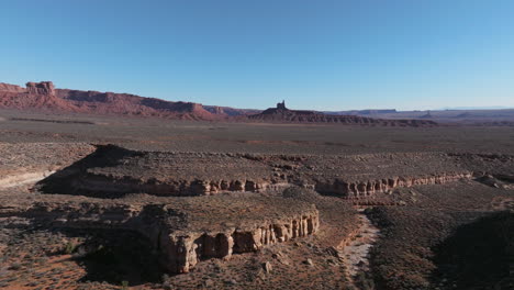 drone shot of canyons in the southwest u.s.a