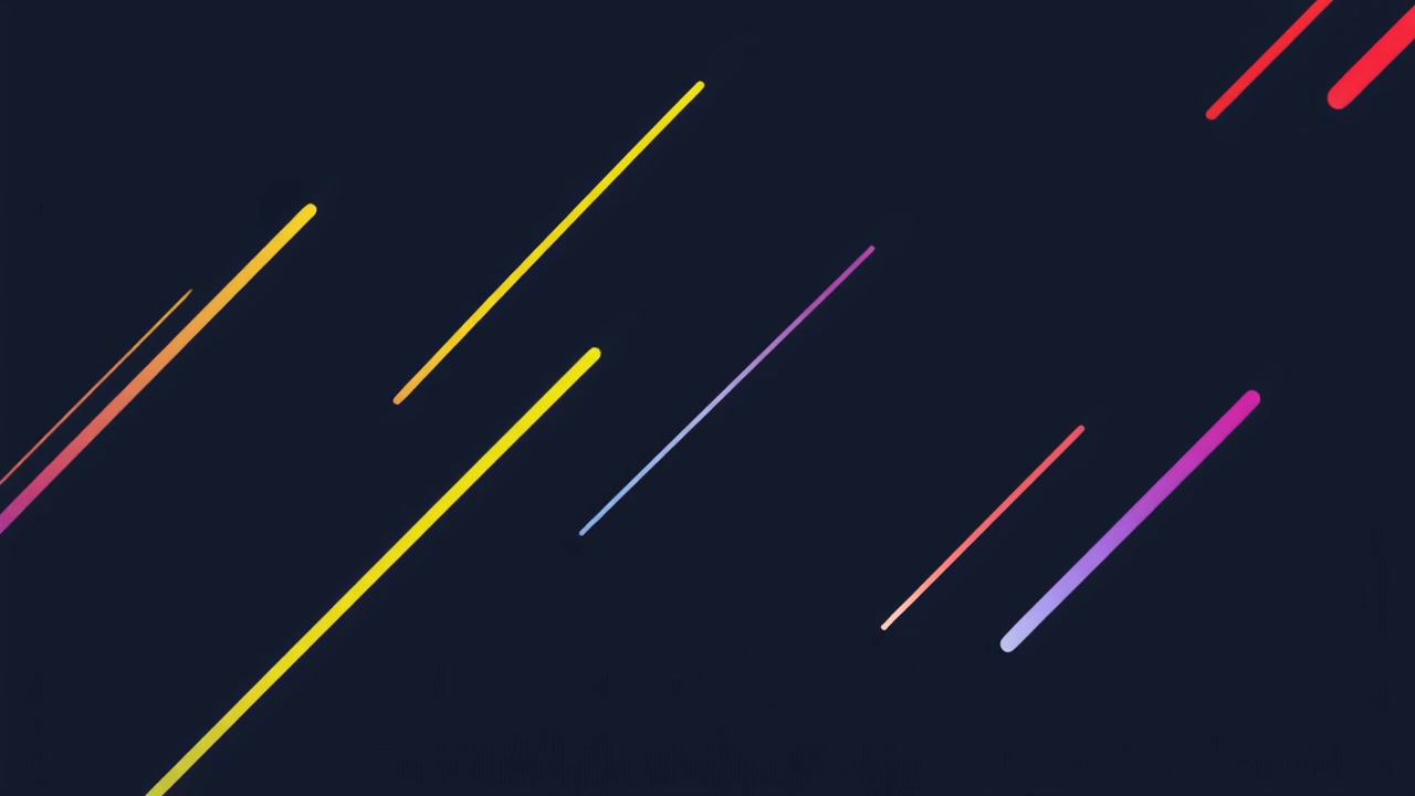 Abstract Motion Background with Colorful Diagonal Lines Moving on Dark ...