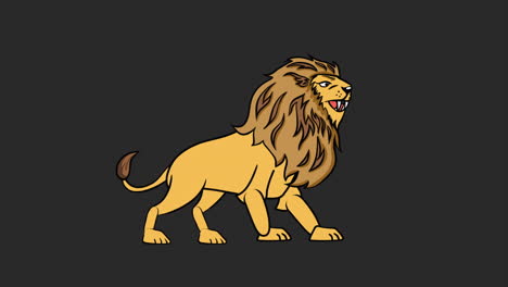 cartoon illustration of a lion