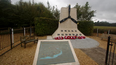 extra wide shot of the new forest airfields memorial in the new forest